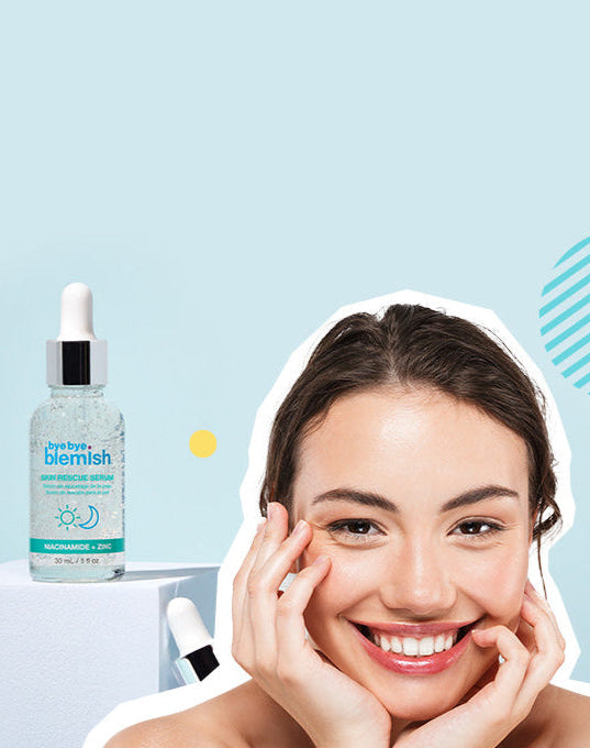 Skin Rescue Serum displayed next to Women smiling 